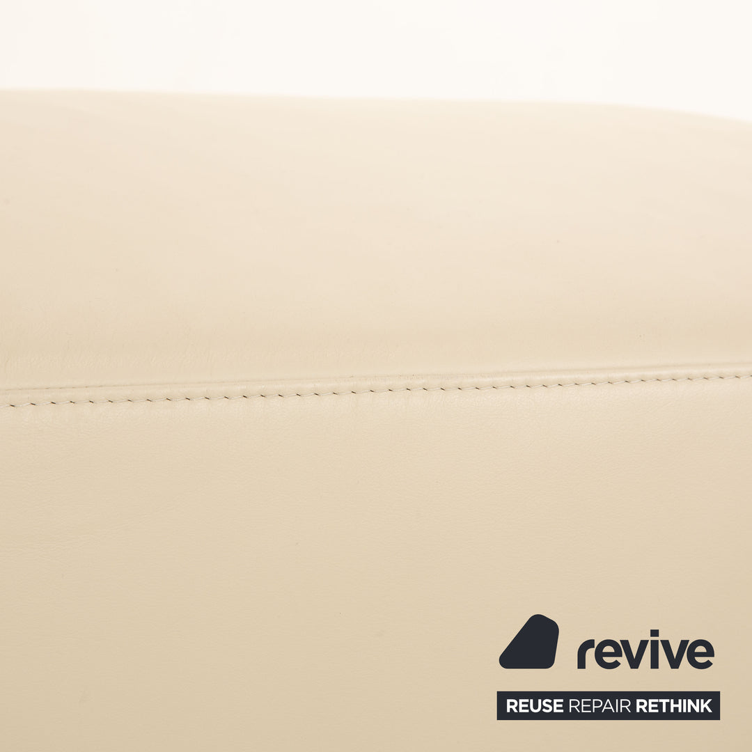 Ewald Schillig Brand Face Leder Hocker Beige