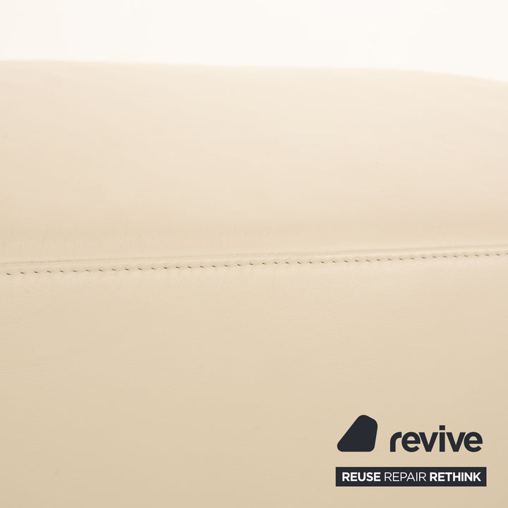 Ewald Schillig Brand Face Leder Hocker Beige