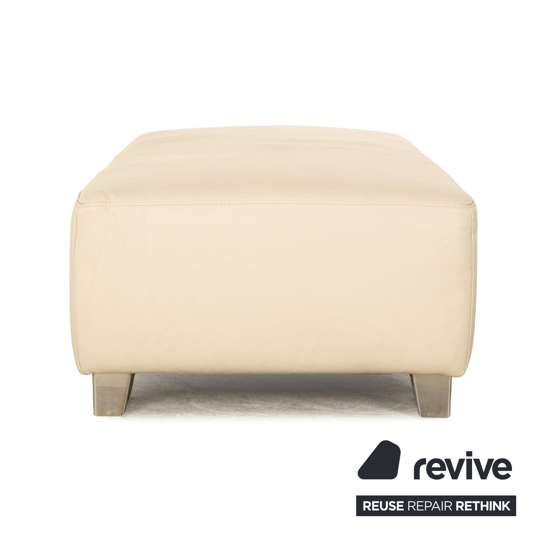 Ewald Schillig Brand Face Leder Hocker Beige