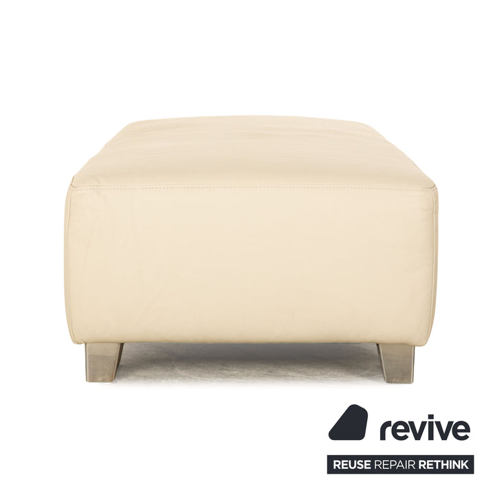 Ewald Schillig Brand Face Leder Hocker Beige