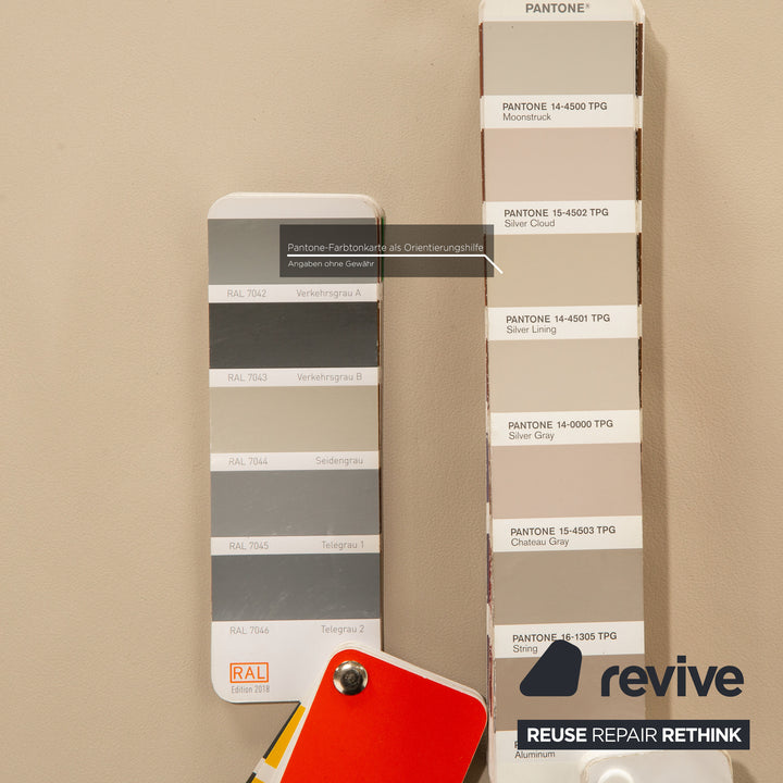 Ewald Schillig Brand Face Leder Hocker Beige