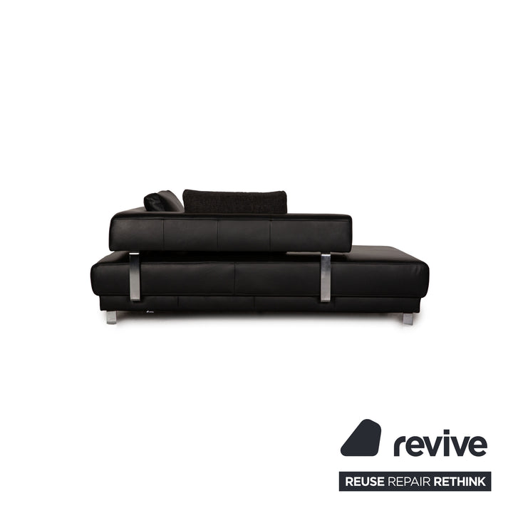 Ewald Schillig Brand Face Leder Liege Schwarz