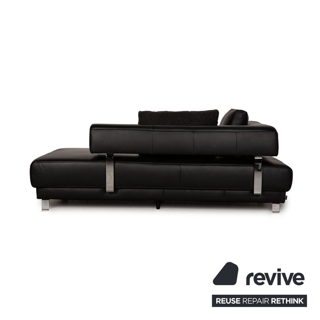 Ewald Schillig Brand Face Leder Liege Schwarz