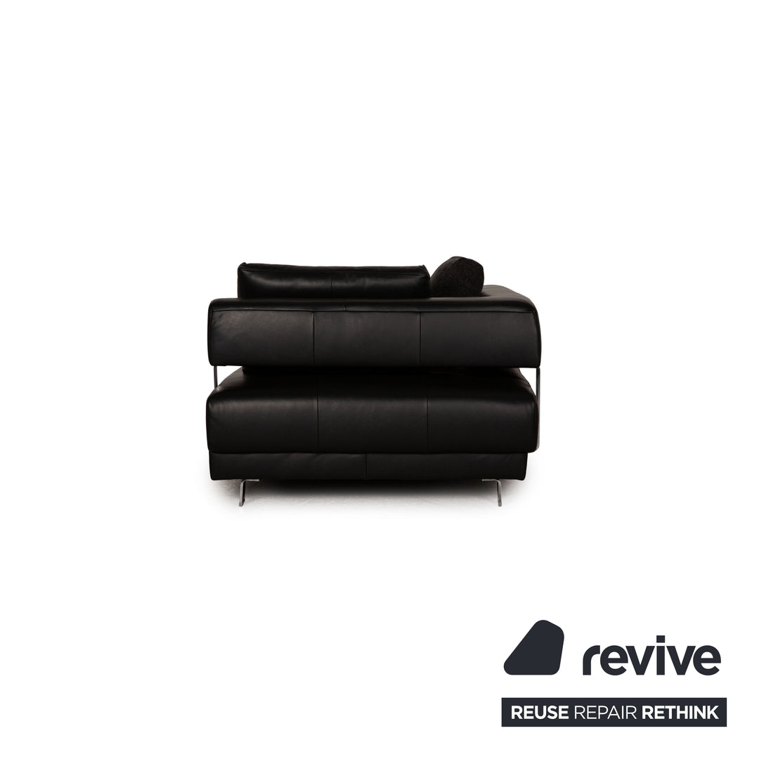 Ewald Schillig Brand Face Leder Liege Schwarz