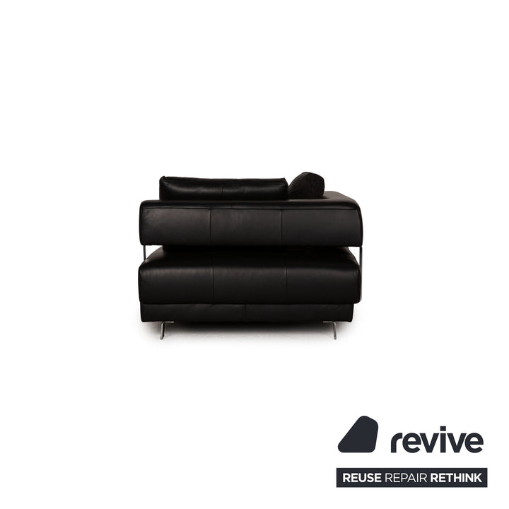 Ewald Schillig Brand Face Leder Liege Schwarz