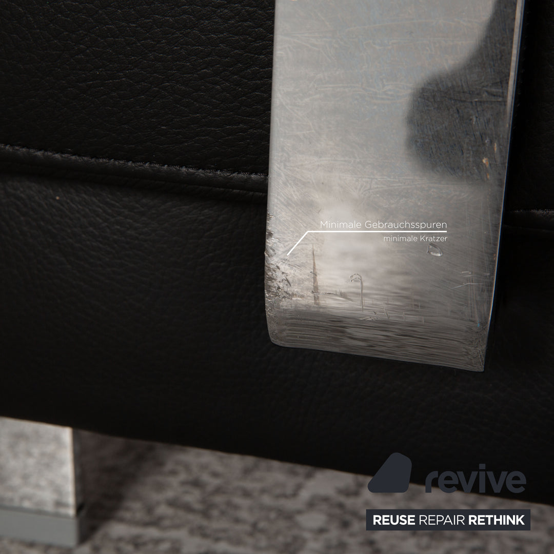 Ewald Schillig Brand Face Leder Liege Schwarz