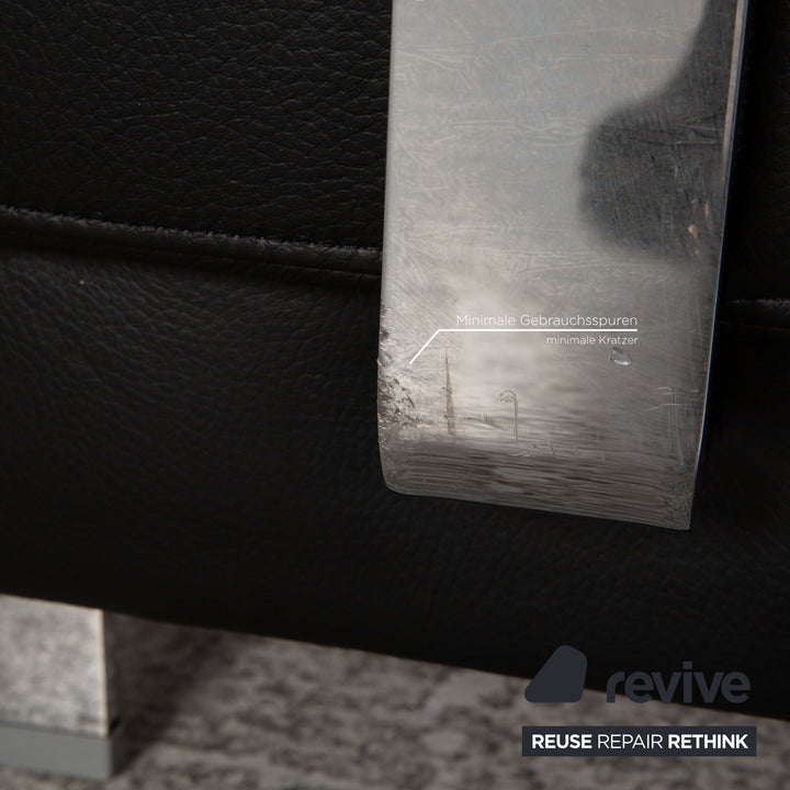 Ewald Schillig Brand Face Leder Liege Schwarz