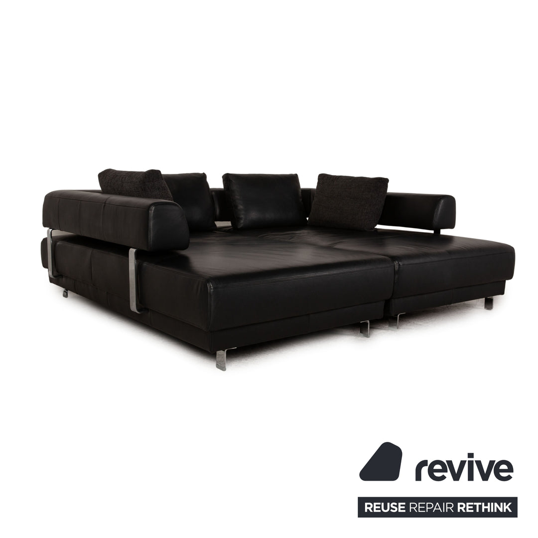 Ewald Schillig Brand Face Leder Liege Schwarz