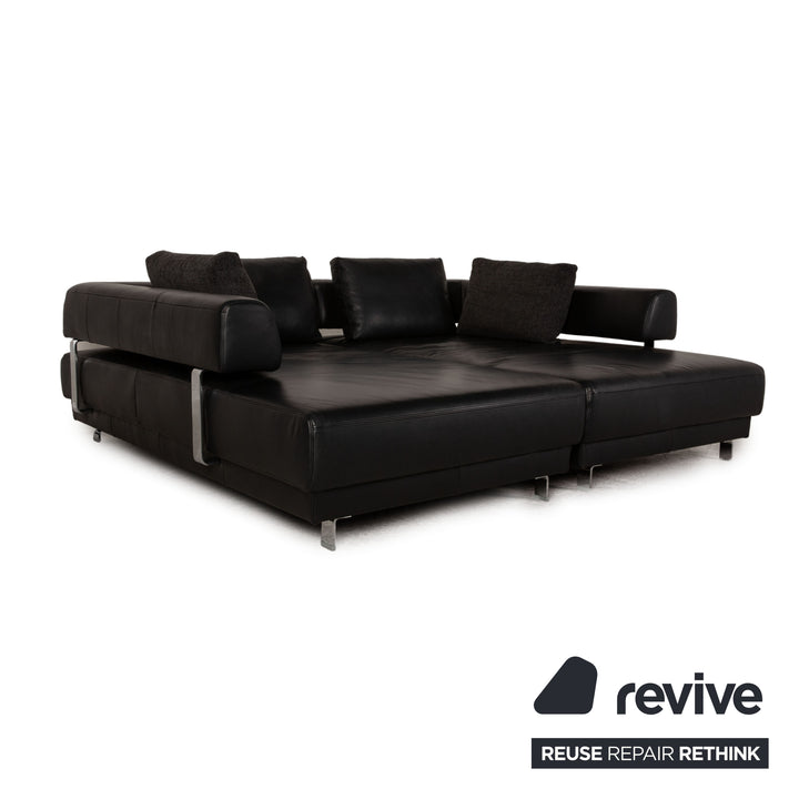 Ewald Schillig Brand Face Leder Liege Schwarz