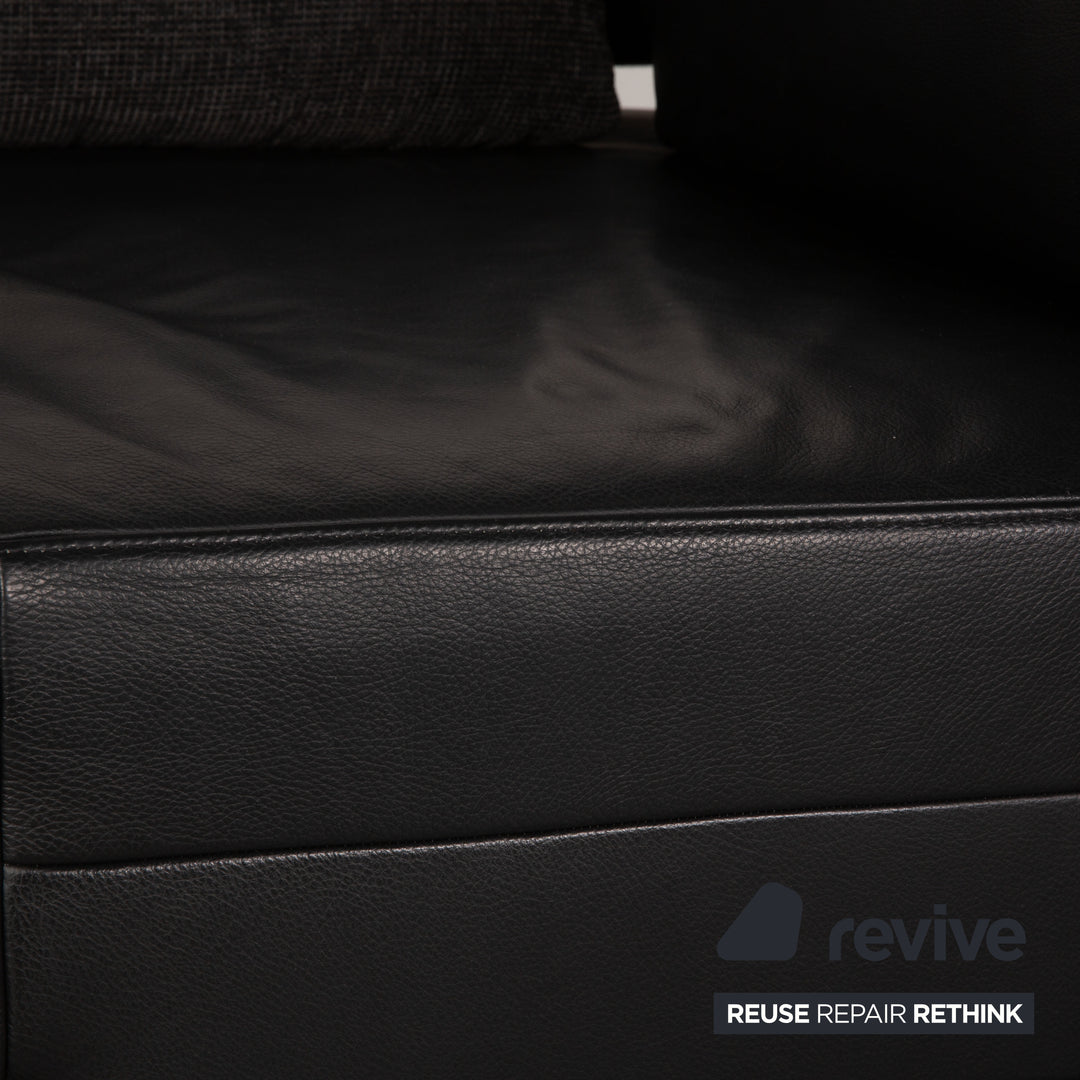 Ewald Schillig Brand Face Leder Liege Schwarz