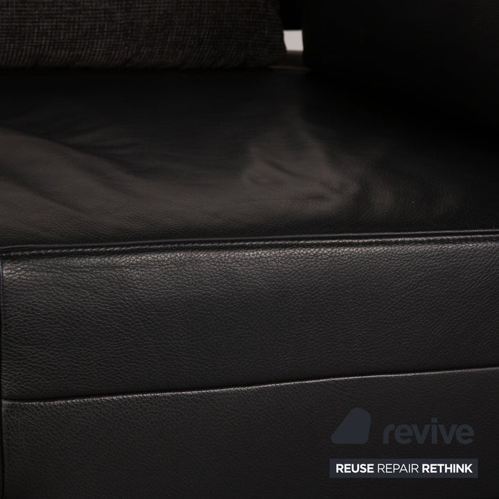 Ewald Schillig Brand Face Leder Liege Schwarz