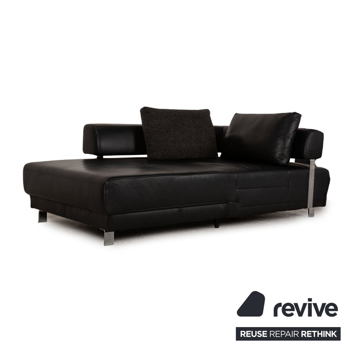 Ewald Schillig Brand Face Leder Liege Schwarz