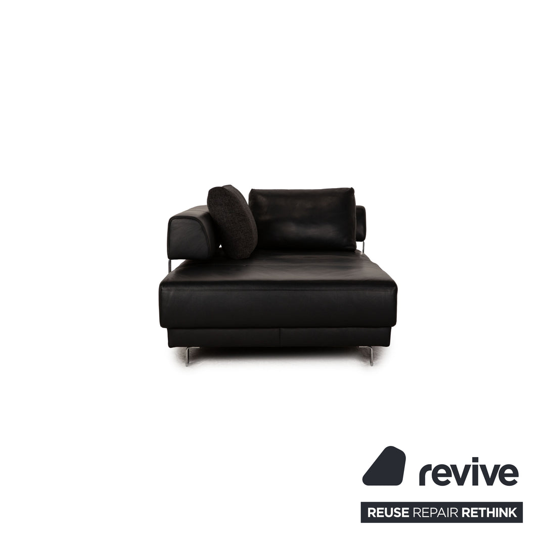 Ewald Schillig Brand Face Leder Liege Schwarz