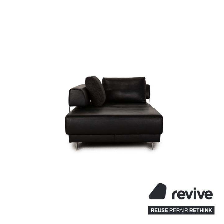 Ewald Schillig Brand Face Leder Liege Schwarz