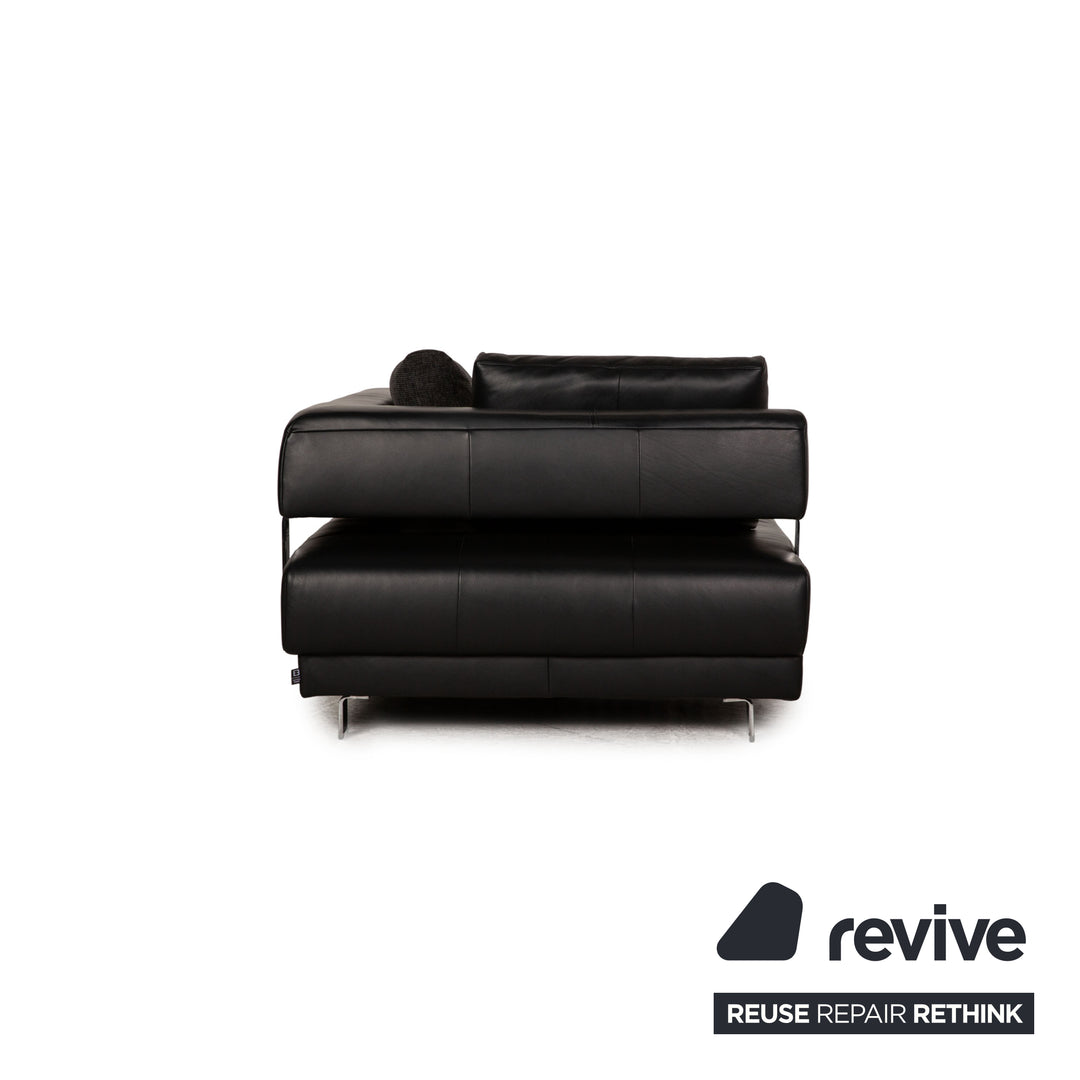 Ewald Schillig Brand Face Leder Liege Schwarz