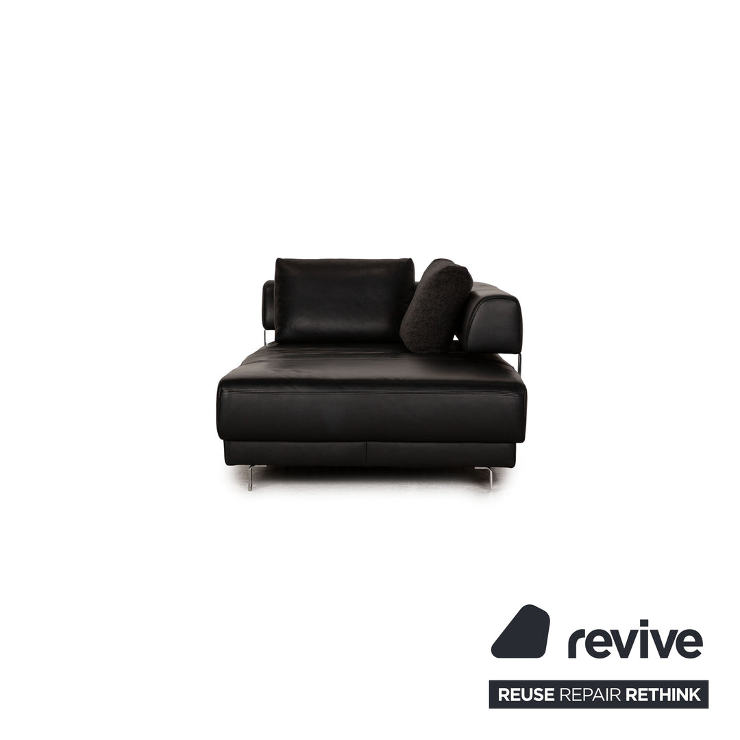 Ewald Schillig Brand Face Leder Liege Schwarz