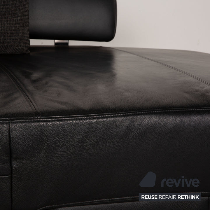 Ewald Schillig Brand Face Leder Liege Schwarz