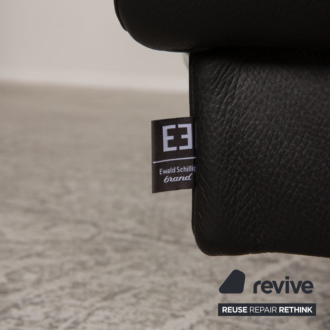 Ewald Schillig Brand Face Leder Liege Schwarz