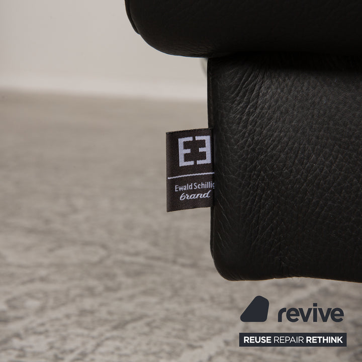 Ewald Schillig Brand Face Leder Liege Schwarz