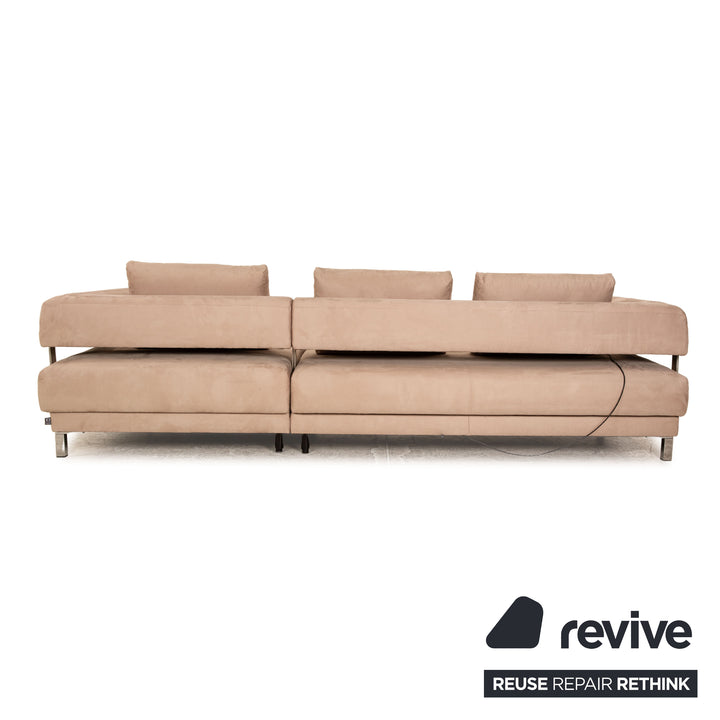 Ewald Schillig Brand Face Stoff Ecksofa Beige Couch Sofa elektrische Funktion