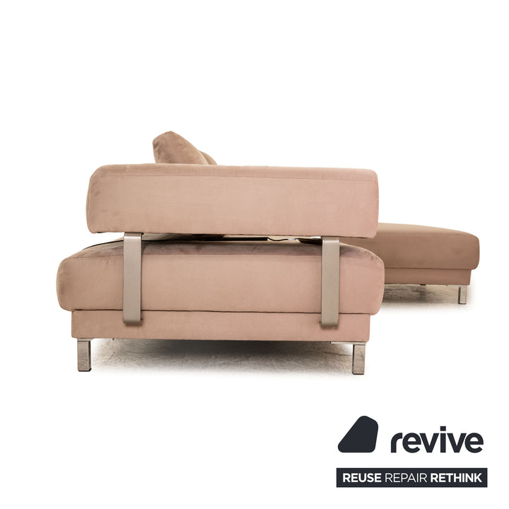 Ewald Schillig Brand Face Stoff Ecksofa Beige Couch Sofa elektrische Funktion