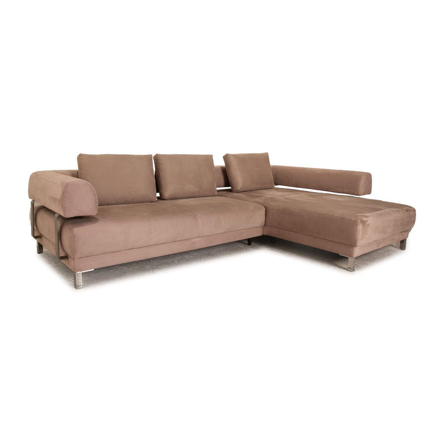 Ewald Schillig Brand Face Stoff Ecksofa Beige Couch Sofa elektrische Funktion
