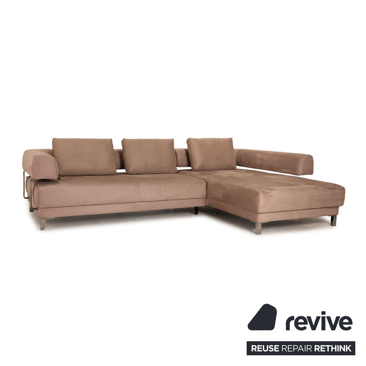 Ewald Schillig Brand Face Stoff Ecksofa Beige Couch Sofa elektrische Funktion