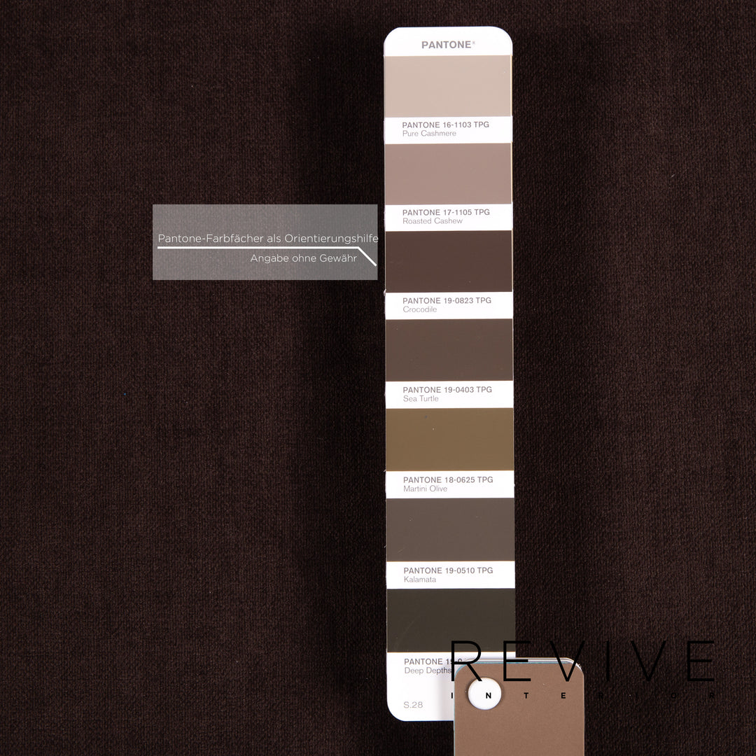 Ewald Schillig Brand Inez Stoff Sofa Garnitur Dunkelbraun 1x Zweisitzer 1x Hocker