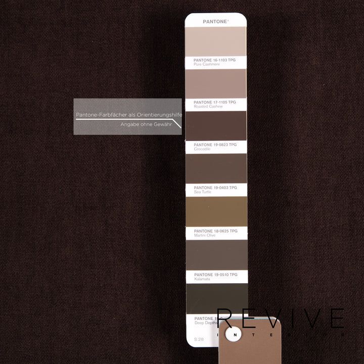 Ewald Schillig Brand Inez Stoff Sofa Garnitur Dunkelbraun 1x Zweisitzer 1x Hocker