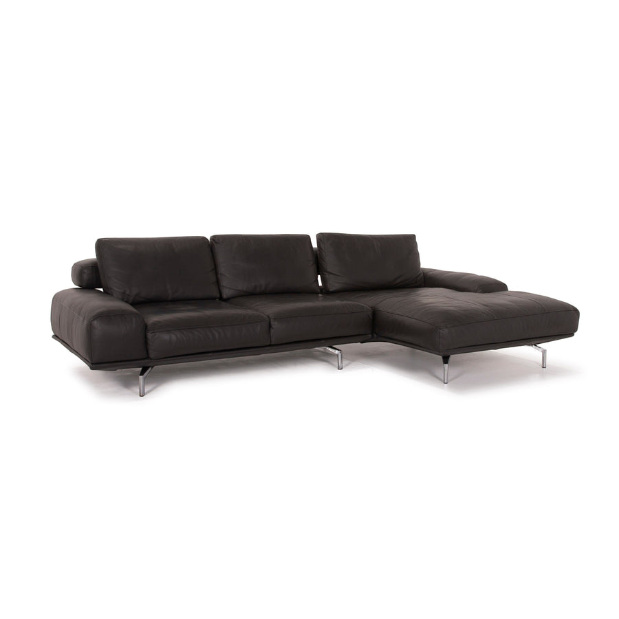 Ewald Schillig Brand Shine Leder Sofa Grau Ecksofa Elektrische Funktion Outlet #14954