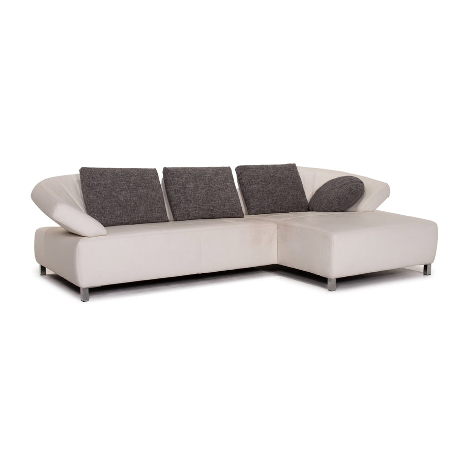 Ewald Schillig Butterfly Leder Ecksofa Weiß Sofa Funktion Couch #15541
