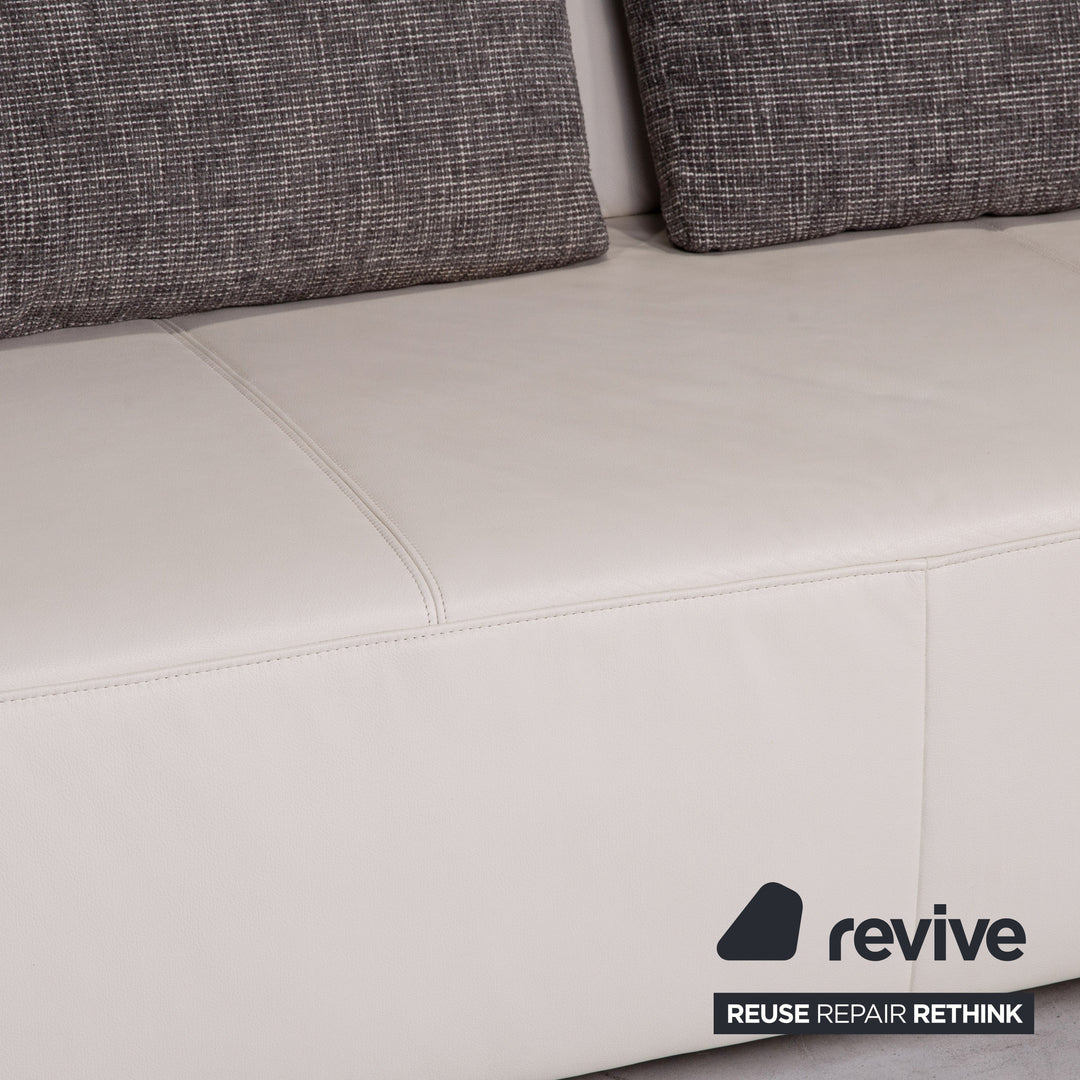 Ewald Schillig Butterfly Leder Ecksofa Weiß Sofa Funktion Couch #15541