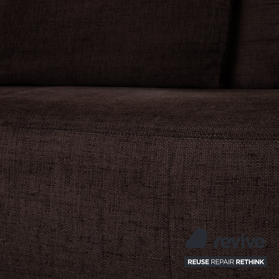 Ewald Schillig Butterfly Stoff Sofa Dunkelbraun Ecksofa Couch