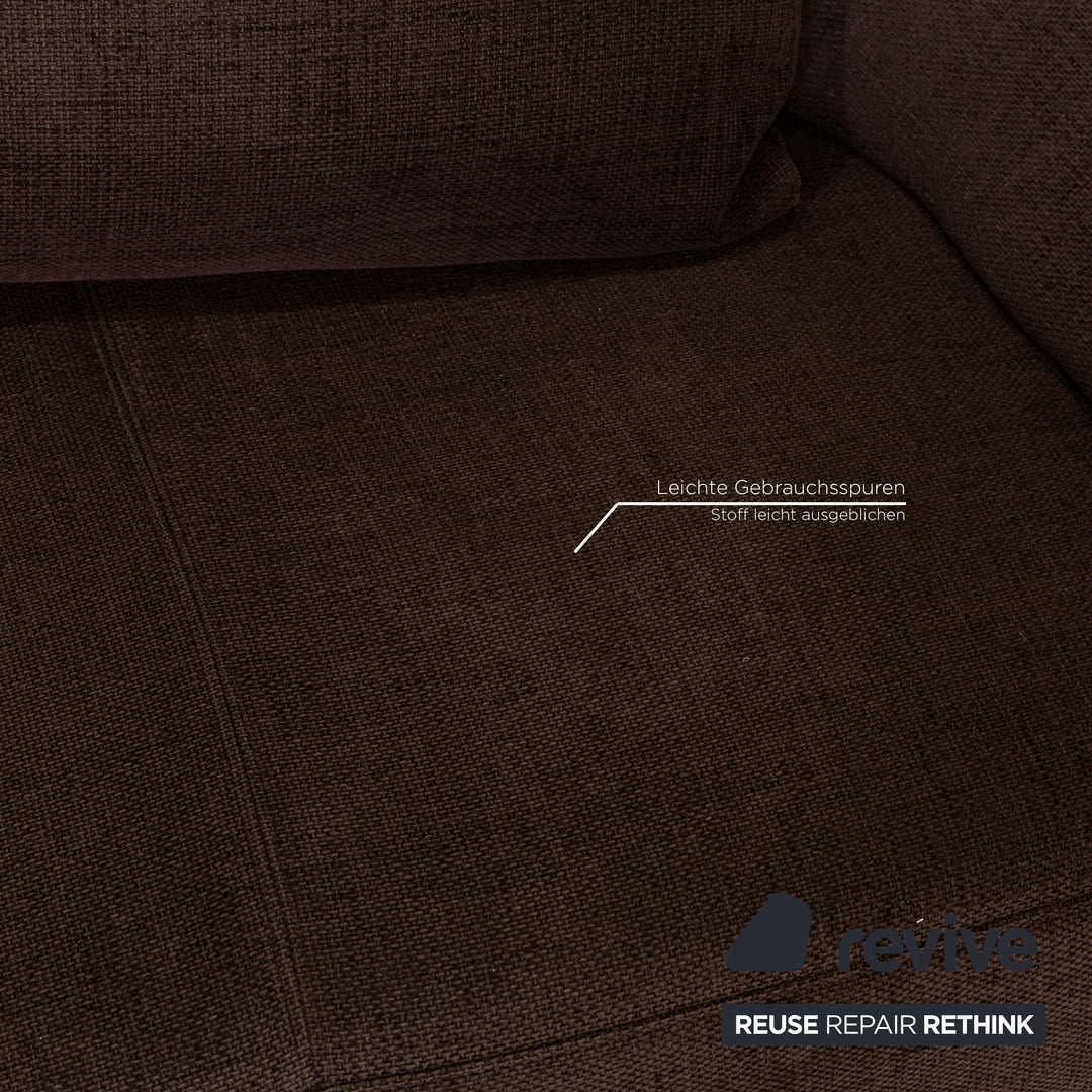 Ewald Schillig Butterfly Stoff Sofa Dunkelbraun Ecksofa Couch