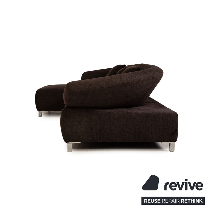 Ewald Schillig Butterfly Stoff Sofa Dunkelbraun Ecksofa Couch