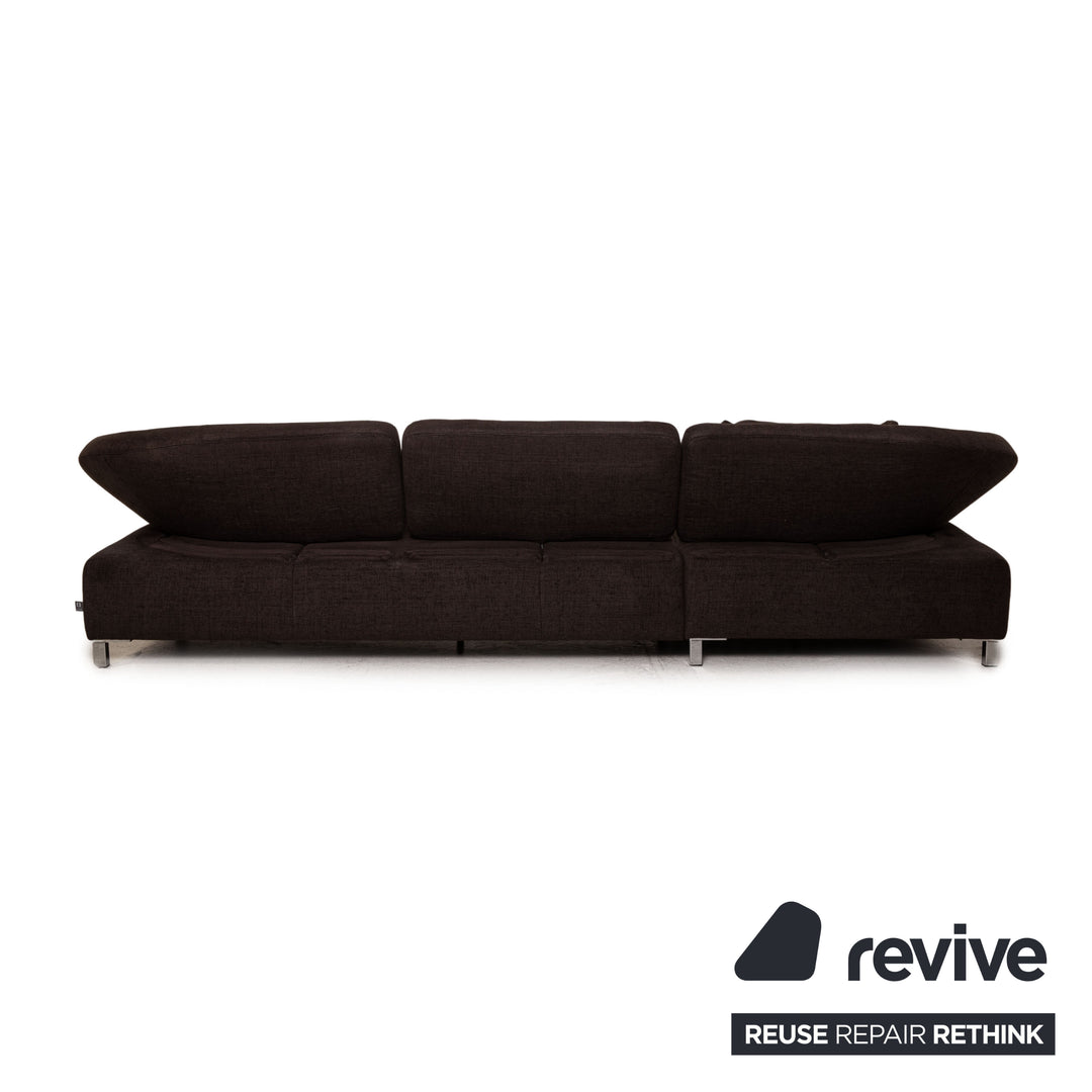 Ewald Schillig Butterfly Stoff Sofa Dunkelbraun Ecksofa Couch