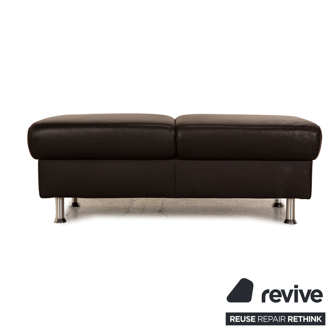 Ewald Schillig Concept Plus Leder Hocker Braun Dunkelbraun