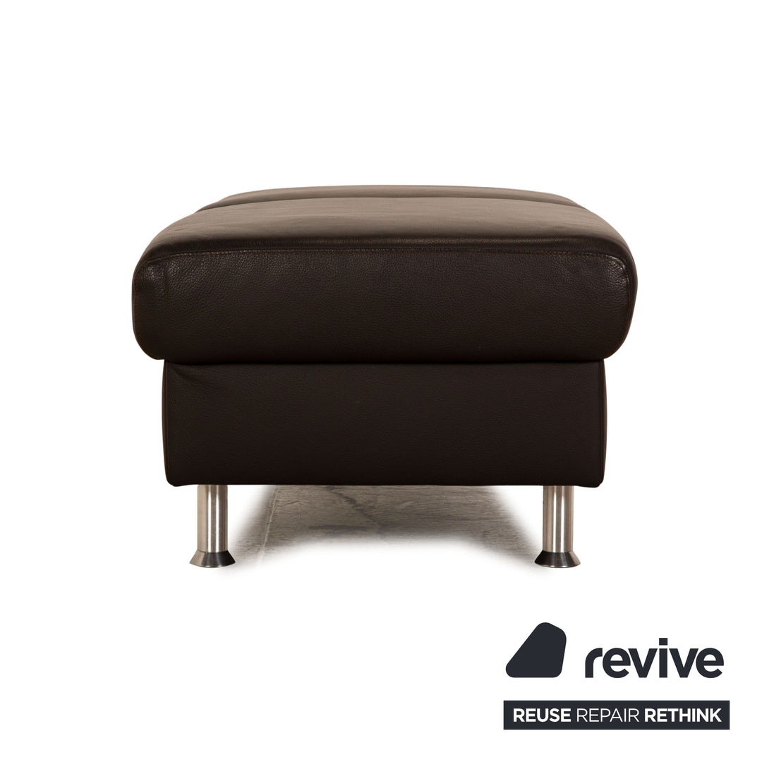 Ewald Schillig Concept Plus Leder Hocker Braun Dunkelbraun