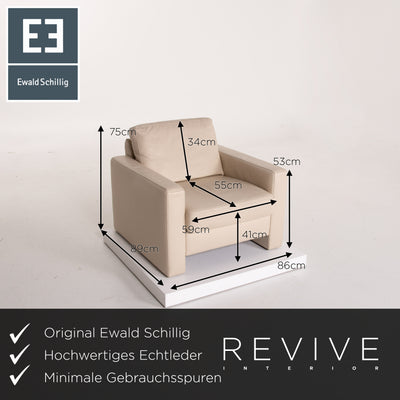 Ewald Schillig Concept Plus Leder Sessel Creme #12548
