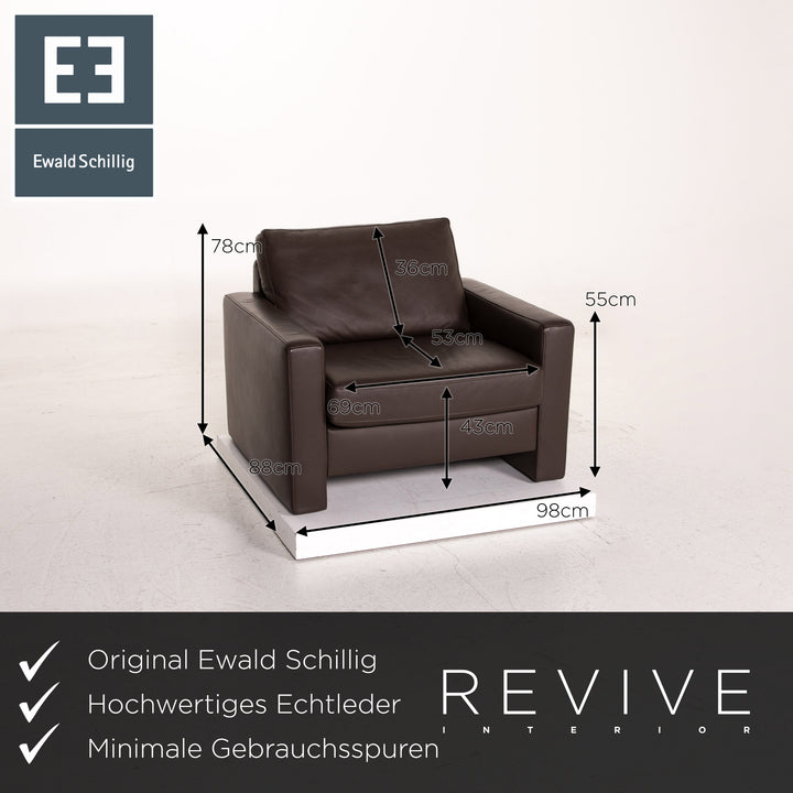 Ewald Schillig Concept Plus Leder Sesssel Braun Dunkelbraun #14907