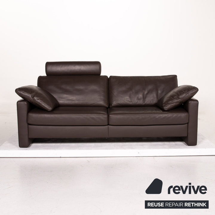 Ewald Schillig Concept Plus leather sofa brown dark brown three-seater couch #14905