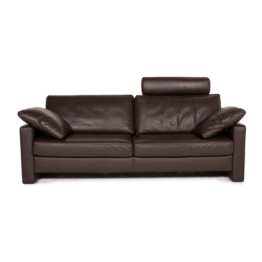 Ewald Schillig Concept Plus leather sofa brown dark brown three-seater couch #14905