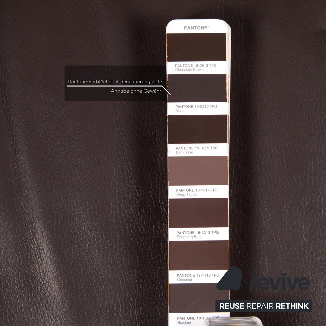 Ewald Schillig Concept Plus Leder Sofa Braun Dunkelbraun Zweisitzer Couch #14906