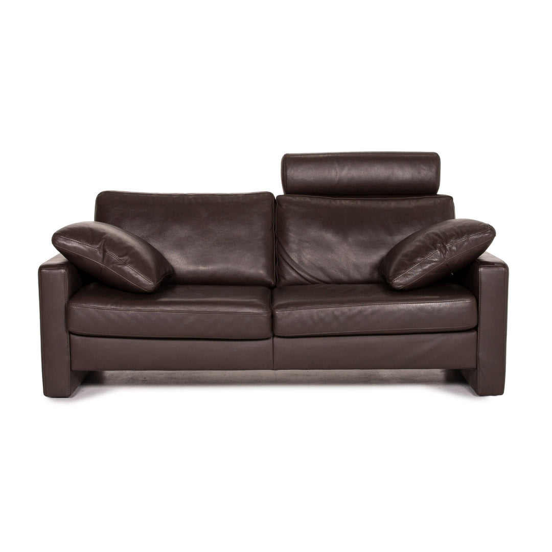 Ewald Schillig Concept Plus Leder Sofa Braun Dunkelbraun Zweisitzer Couch #14906