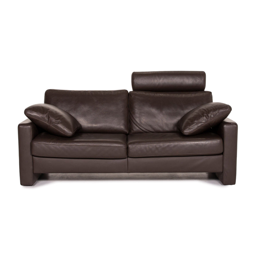 Ewald Schillig Concept Plus Leder Sofa Braun Dunkelbraun Zweisitzer Couch #14906