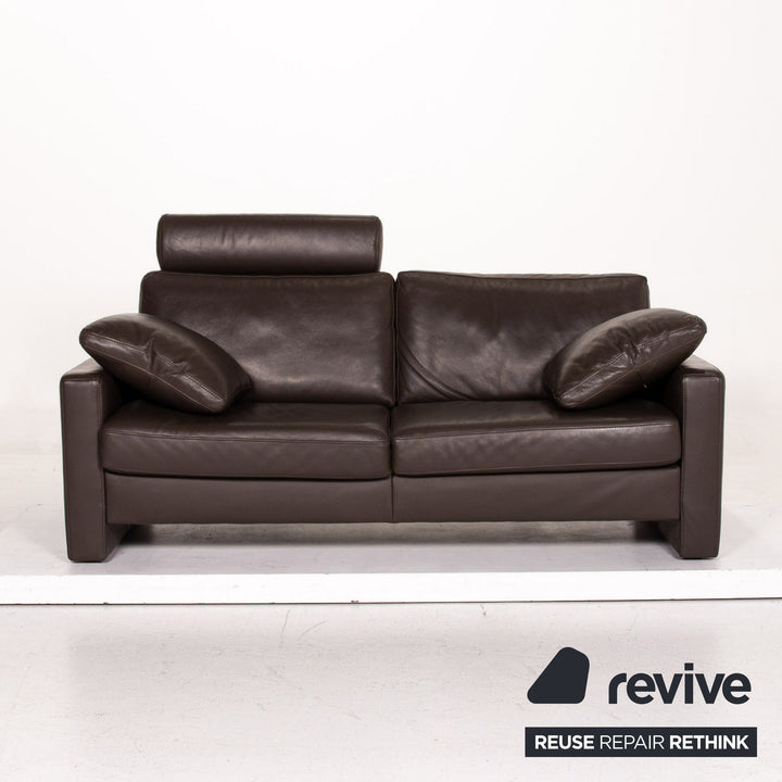 Ewald Schillig Concept Plus Leder Sofa Braun Dunkelbraun Zweisitzer Couch #14906
