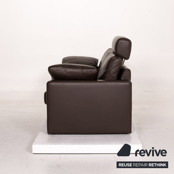 Ewald Schillig Concept Plus Leder Sofa Braun Dunkelbraun Zweisitzer Couch #14906