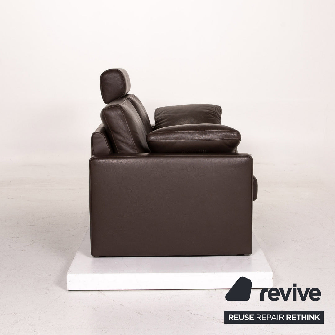 Ewald Schillig Concept Plus Leder Sofa Braun Dunkelbraun Zweisitzer Couch #14906