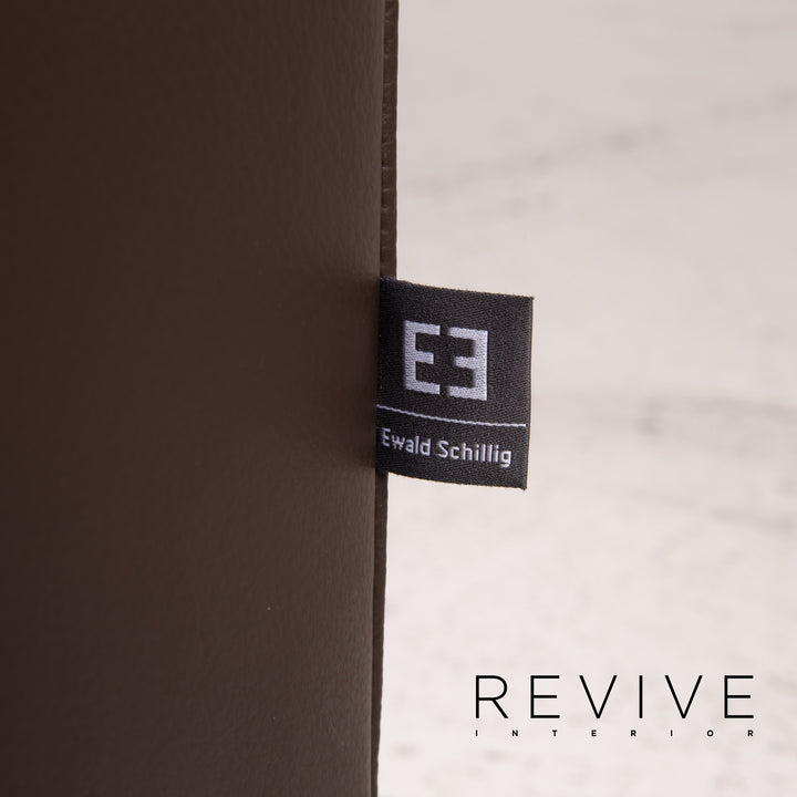 Ewald Schillig Concept Plus Leder Sofa Garnitur Braun Dunkelbraun 1x Dreisitzer 1x Zweisitzer 1x Sessel #15306