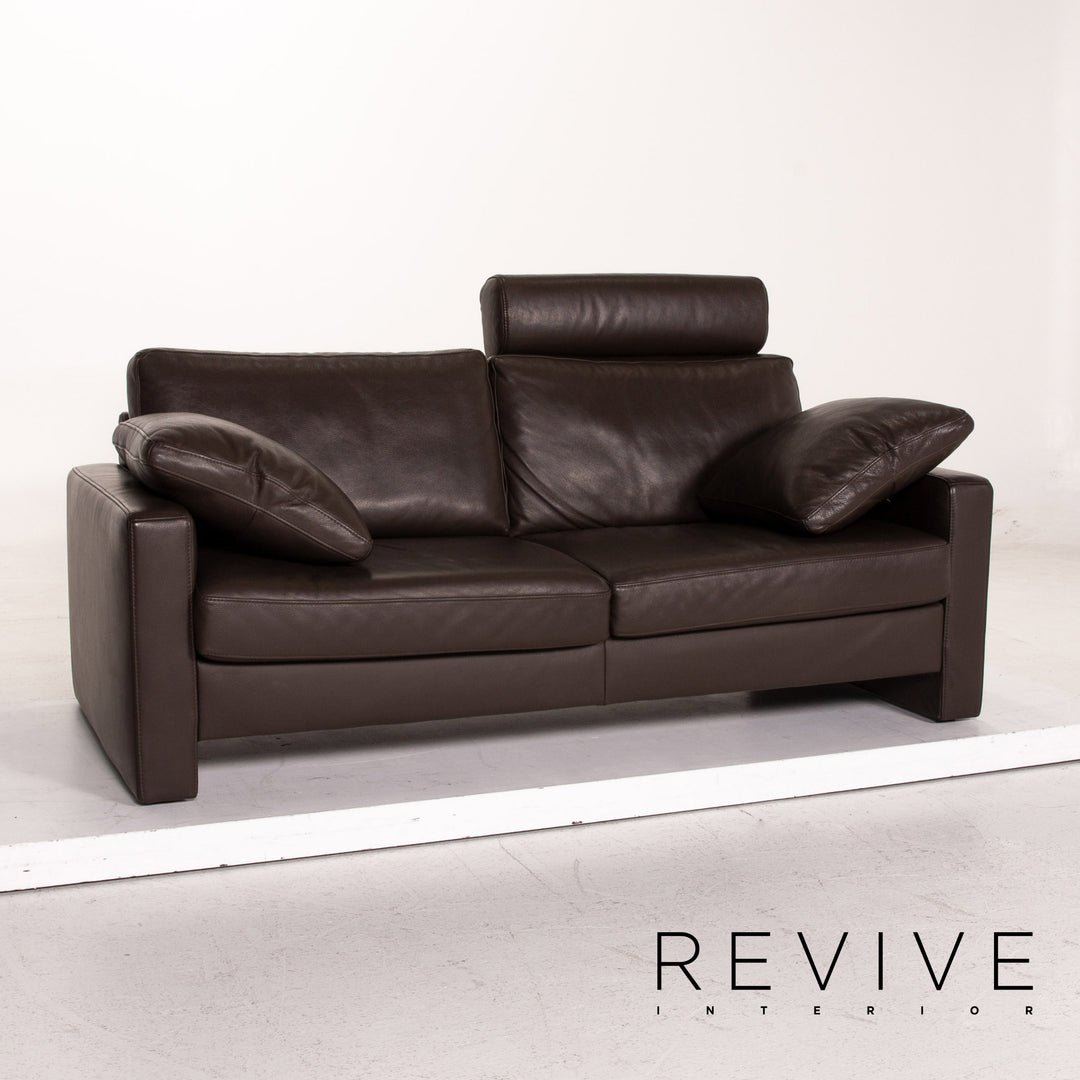 Ewald Schillig Concept Plus Leder Sofa Garnitur Braun Dunkelbraun 1x Dreisitzer 1x Zweisitzer 1x Sessel #15306